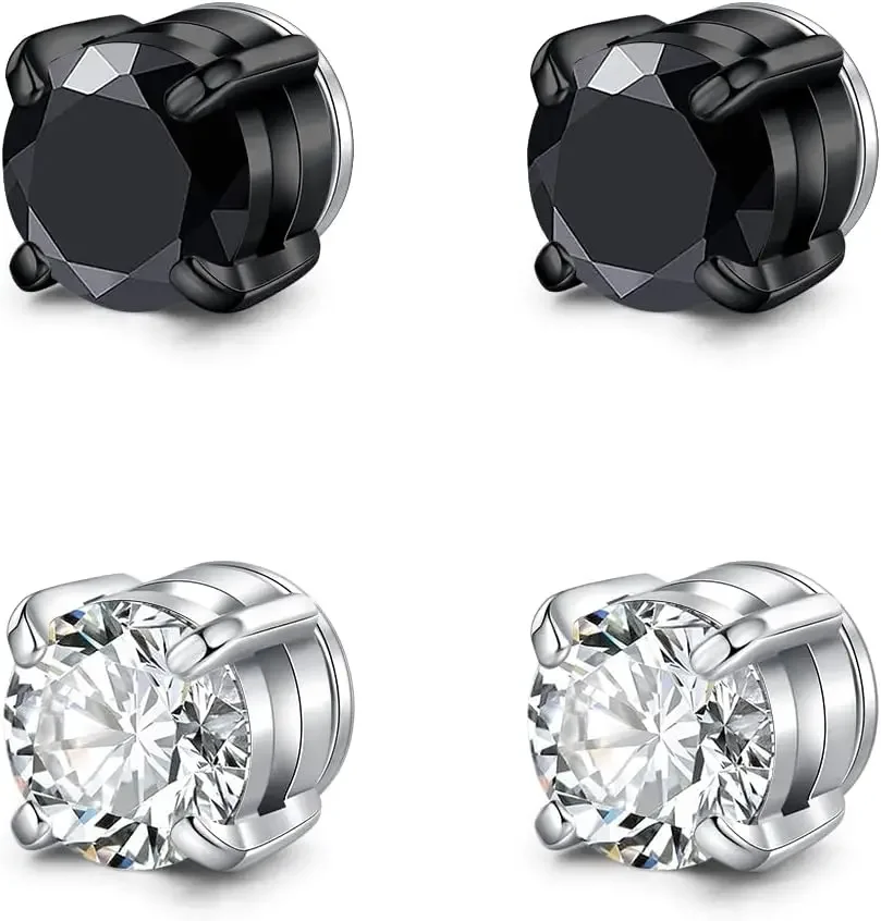 Men's Magnetic Earrings - Non Piercing Lightweight Diamond Stud Design, 3mm-6mm Hypoallergenic Magnet Earrings Fake Studs
Men's Magnetic Earrings - Non Piercing Lightweight Diamond Stud Design, 3mm-6mm Hypoallergenic Magnet Earrings Fake Studs