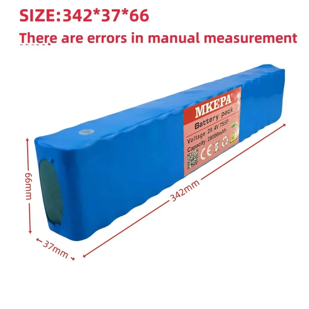 NEW 7S5P 18650 29.4V Lithium-ion Rechargeable Battery Pack 24V 28000mAh Built-in BMS Suitable for Electric Scooters
NEW 7S5P 18650 29.4V Lithium-ion Rechargeable Battery Pack 24V 28000mAh Built-in BMS Suitable for Electric Scooters