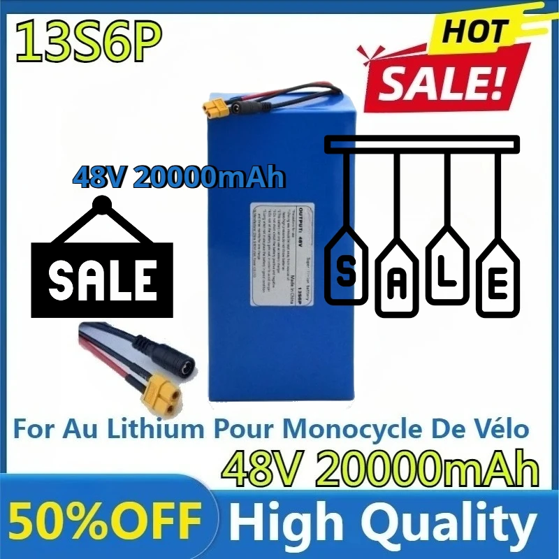 13S6P, 48V, 20000mAh New High Quality Replaceable Batterie Au Lithium Pour Monocycle De Vélo, Avec BMS 35A Intégré
13S6P, 48V, 20000mAh New High Quality Replaceable Batterie Au Lithium Pour Monocycle De Vélo, Avec BMS 35A Intégré
