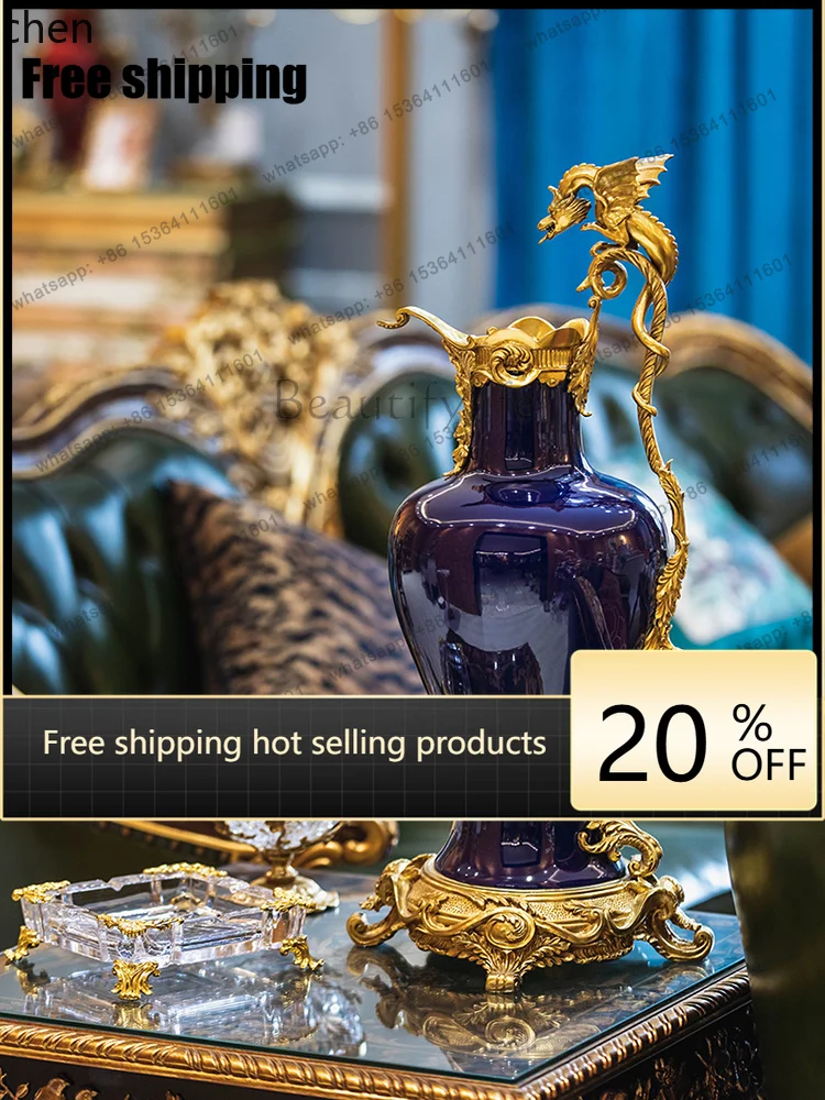 LJY Luxury Ceramic Copper Ornaments American Style Home Villa Decoration Living Room Coffee Table
LJY Luxury Ceramic Copper Ornaments American Style Home Villa Decoration Living Room Coffee Table