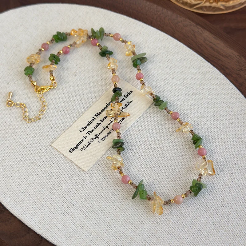 Minar Textured Mix Color Irregular Natural Stone Glass Beads Strand Beaded Necklace for Women Real Gold Copper Chain Chokers
Minar Textured Mix Color Irregular Natural Stone Glass Beads Strand Beaded Necklace for Women Real Gold Copper Chain Chokers