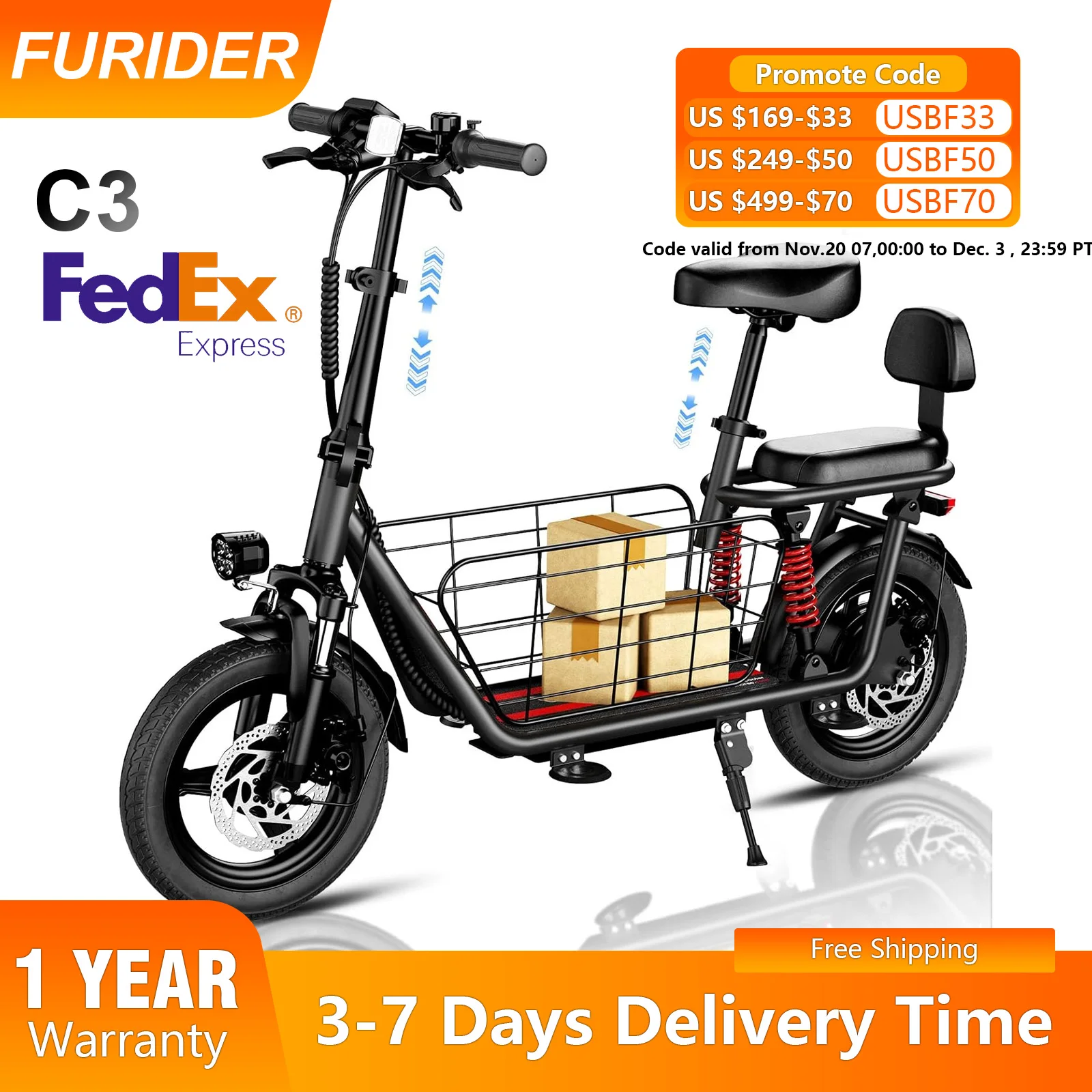 FURIDER Youth Electric Scooter, 500W Motor, 48V10AH Battery, 18MPH, Urban Commuting Electric Scooter, 14" Adult Electric Scooter
FURIDER Youth Electric Scooter, 500W Motor, 48V10AH Battery, 18MPH, Urban Commuting Electric Scooter, 14" Adult Electric Scooter