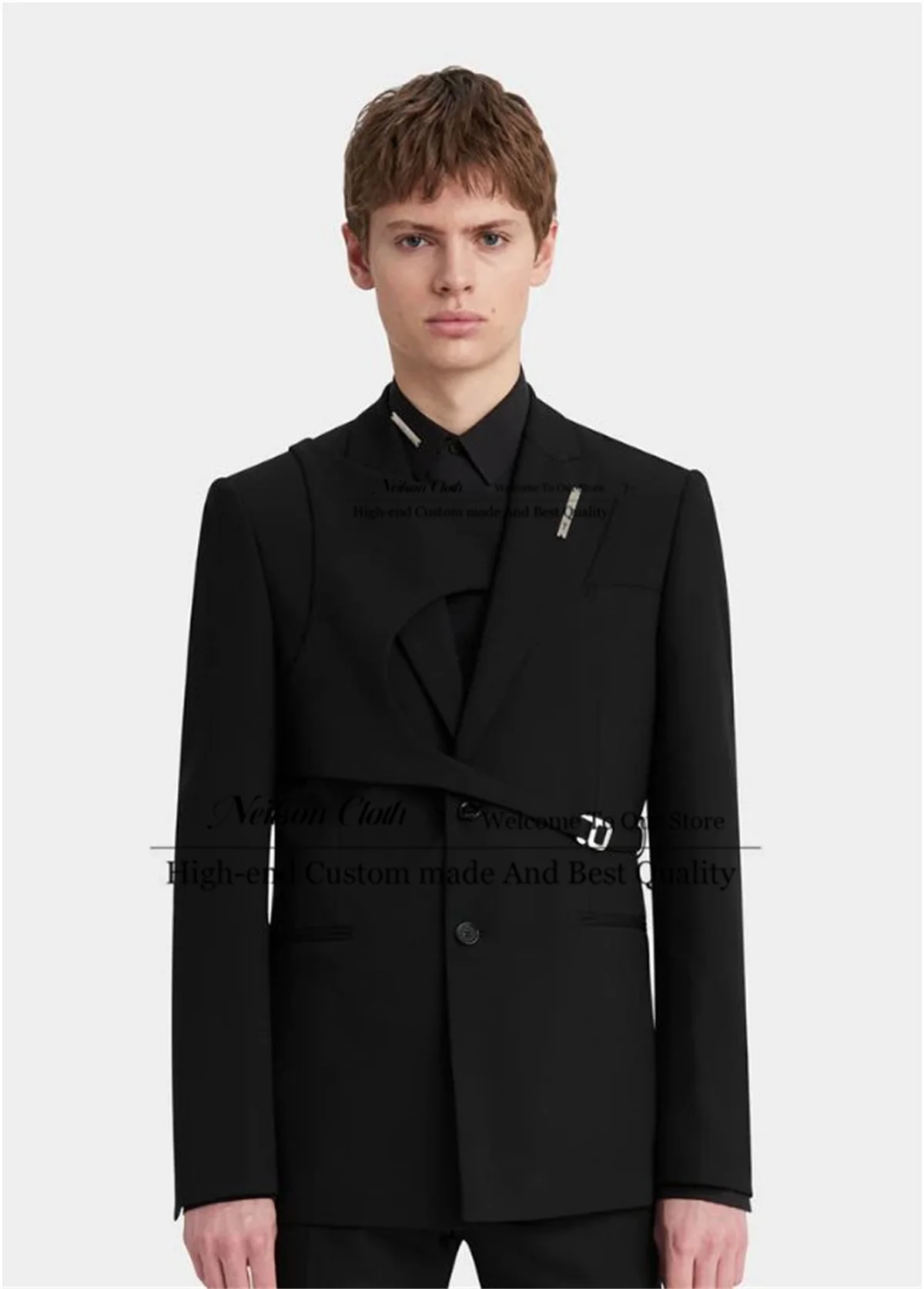 Black Single Breasted Male Prom Blazers 2 Pcs Sets Slim Fit Groom Wedding Tuxedos Business Peaked Lapel Customized Costume Homme
Black Single Breasted Male Prom Blazers 2 Pcs Sets Slim Fit Groom Wedding Tuxedos Business Peaked Lapel Customized Costume Homme