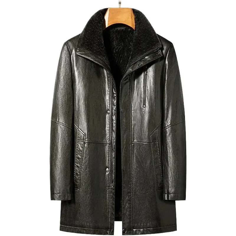 High Quality New Fashion Casual Fur Integrated Leather Coat Winter Men Mid-Length Thickened Wool Liner Warm Sheep Leather Jacket
High Quality New Fashion Casual Fur Integrated Leather Coat Winter Men Mid-Length Thickened Wool Liner Warm Sheep Leather Jacket
