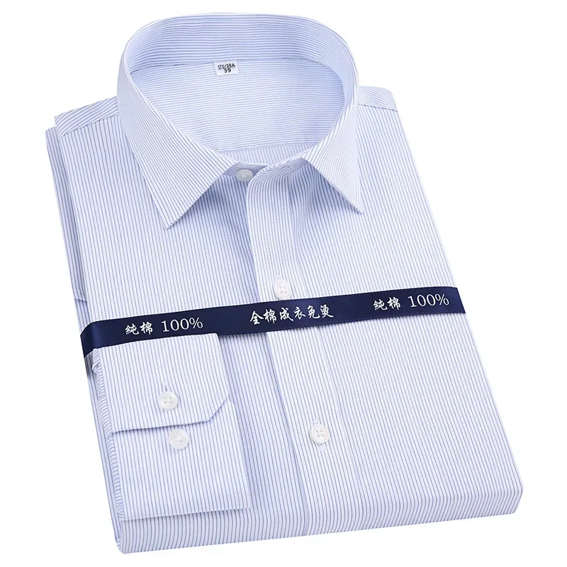 Men's Classic Long Sleeve Striped Dress Shirt Non Iron Regular Formal Business Social Button-up Easy Care Luxury Cotton Shirts
Men's Classic Long Sleeve Striped Dress Shirt Non Iron Regular Formal Business Social Button-up Easy Care Luxury Cotton Shirts
