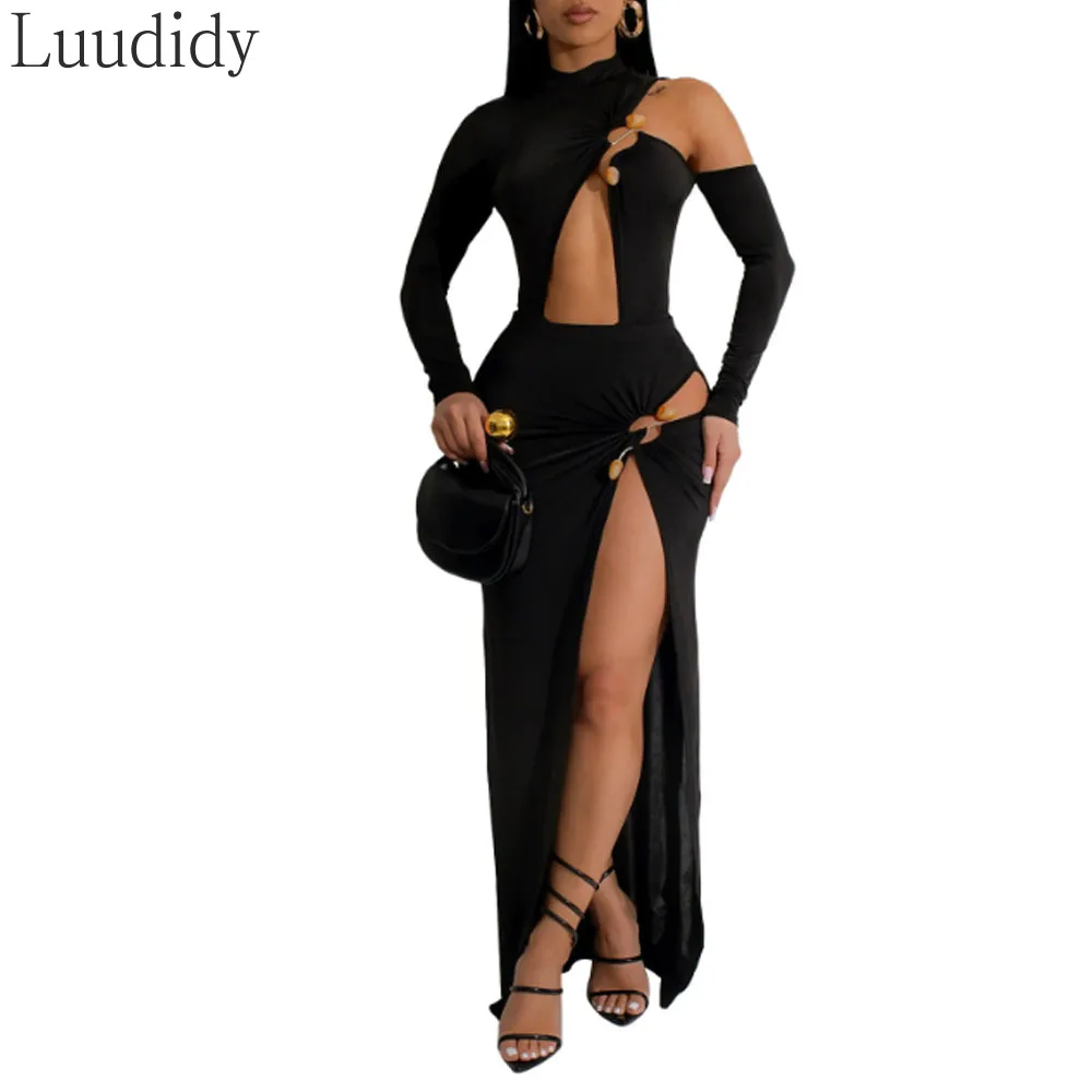 Women's Sexy Solid Color Hollow Out Long Sleeve Bodysuits and High Waist Floor-length Irregular Skirt 2pcs Set
Women's Sexy Solid Color Hollow Out Long Sleeve Bodysuits and High Waist Floor-length Irregular Skirt 2pcs Set