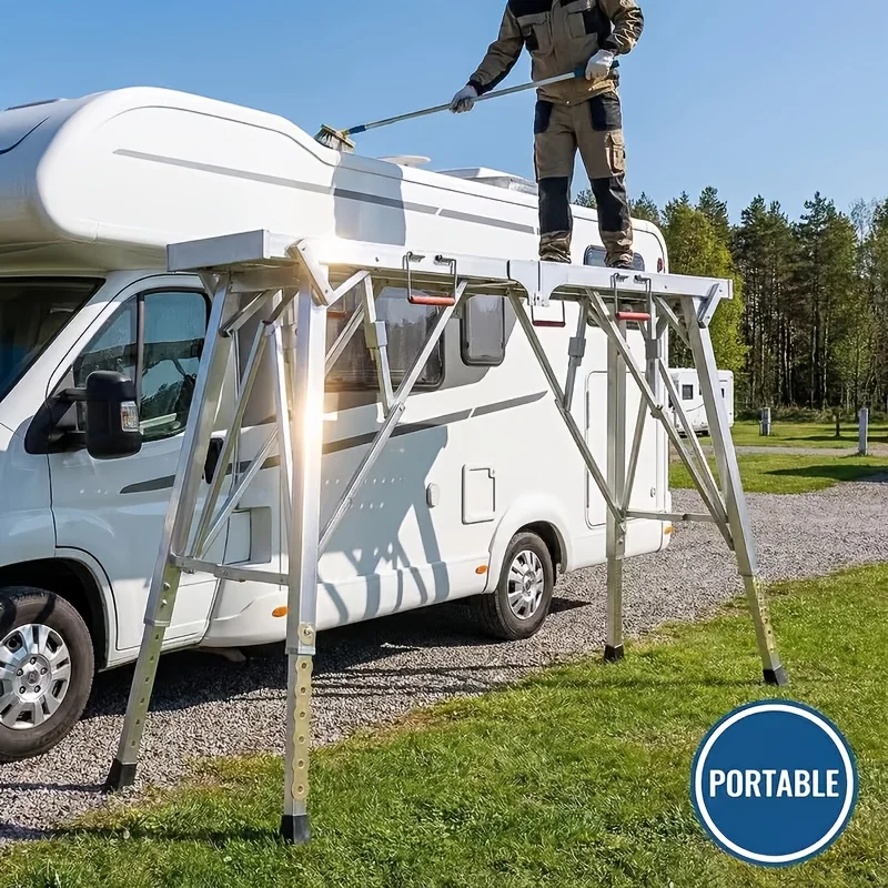 Folding Scaffolding, Portable Work Platform With 650-850 Lbs Capacity, Adjustable Height Step Ladder, Non-Slip Drywall Painting Stool For Home Improvement, Car Washing, Free Gloves Included.
Folding Scaffolding, Portable Work Platform With 650-850 Lbs Capacity, Adjustable Height Step Ladder, Non-Slip Drywall Painting Stool For Home Improvement, Car Washing, Free Gloves Included.