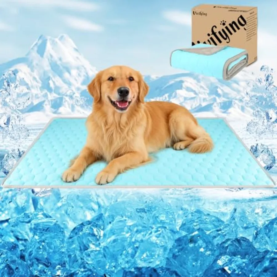 Cooling Mat for Dogs, 60 x 40 Inch Waterproof Reversible Pet Cooling Blanket with Ice Silk and Soft Velvet, Year-Round Pet Pad
Cooling Mat for Dogs, 60 x 40 Inch Waterproof Reversible Pet Cooling Blanket with Ice Silk and Soft Velvet, Year-Round Pet Pad