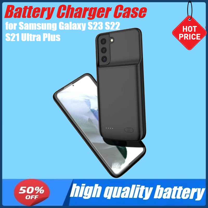 Battery Case for Samsung Galaxy S23 S22 S21 Ultra Power Bank Charging Case for Samsung S21 S22 S23 Plus Battery Charger Case
Battery Case for Samsung Galaxy S23 S22 S21 Ultra Power Bank Charging Case for Samsung S21 S22 S23 Plus Battery Charger Case