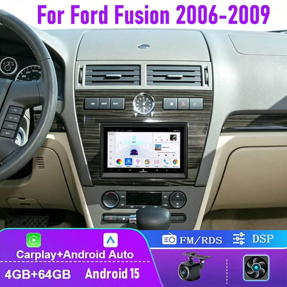 7" 4+64GB For Ford Fusion 2006-2009 Car Radio Wireless CarPlay Android Auto Head Unit FM GPS Canbus Steering Wheel Control
7" 4+64GB For Ford Fusion 2006-2009 Car Radio Wireless CarPlay Android Auto Head Unit FM GPS Canbus Steering Wheel Control