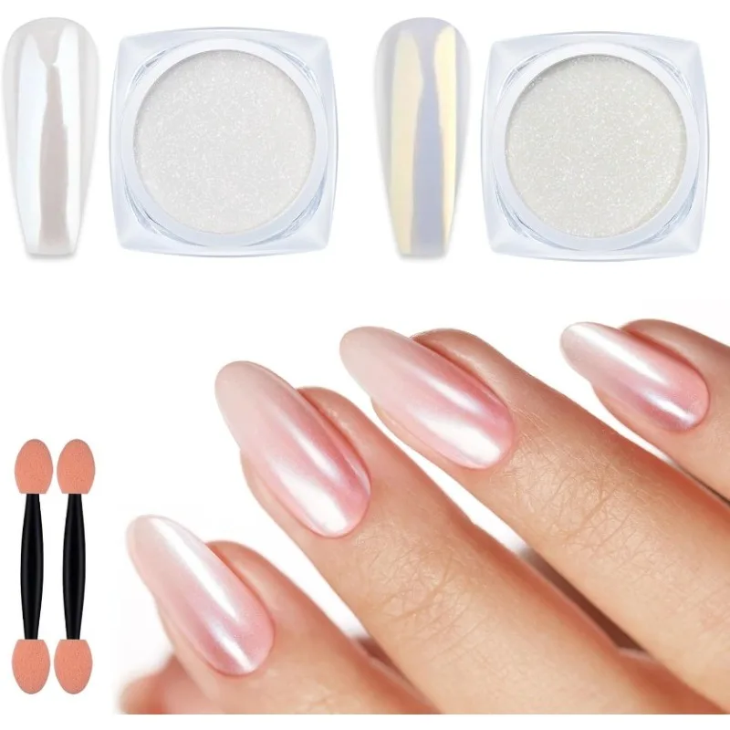 Nail Powder White and Gold Pearl,Iridescent Aurora Powder Metallic Mirror Effect Pigment Pearlescent Mermaid Pearl Glitter Dust Kit (White)
Nail Powder White and Gold Pearl,Iridescent Aurora Powder Metallic Mirror Effect Pigment Pearlescent Mermaid Pearl Glitter Dust Kit (White)
