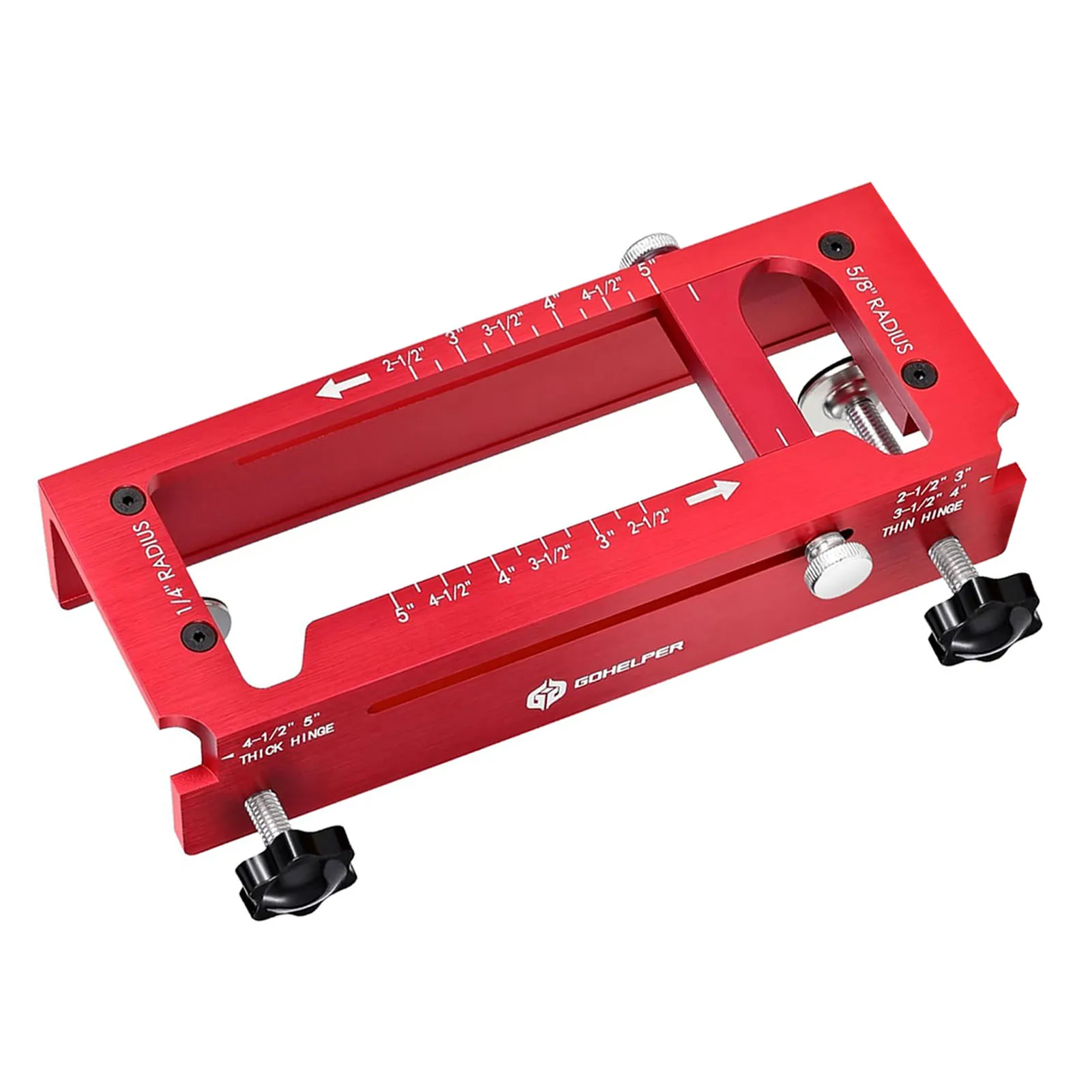 Door Hinge Jig Aluminum Alloy Router Template Kit Mortise Jig for 2.5in-5in Length and Thicknesses 1/4in 5/8in Radius
Door Hinge Jig Aluminum Alloy Router Template Kit Mortise Jig for 2.5in-5in Length and Thicknesses 1/4in 5/8in Radius