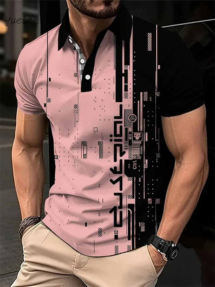Summer Men's Simple Short Sleeve Polo Shirt Patchwork Printed T-Shirt Top, Fashion Men's Casual Comfortable Plus Size Clothing
Summer Men's Simple Short Sleeve Polo Shirt Patchwork Printed T-Shirt Top, Fashion Men's Casual Comfortable Plus Size Clothing