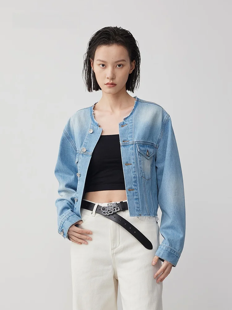 XMOOM Spring New Design Sensation Frayed Collarless Short Jeans Jacket Women's Fashion Commute Style Loose Fit Cotton Denim
XMOOM Spring New Design Sensation Frayed Collarless Short Jeans Jacket Women's Fashion Commute Style Loose Fit Cotton Denim