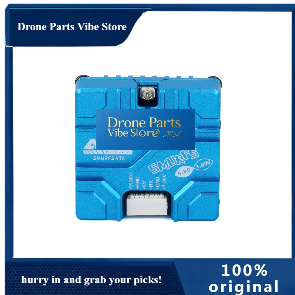 Drone Parts FPV Transmitter 5 8Ghz 1 6W For Axisflying Drone Blue Smurfs Simulation Video Transmission System
Drone Parts FPV Transmitter 5 8Ghz 1 6W For Axisflying Drone Blue Smurfs Simulation Video Transmission System