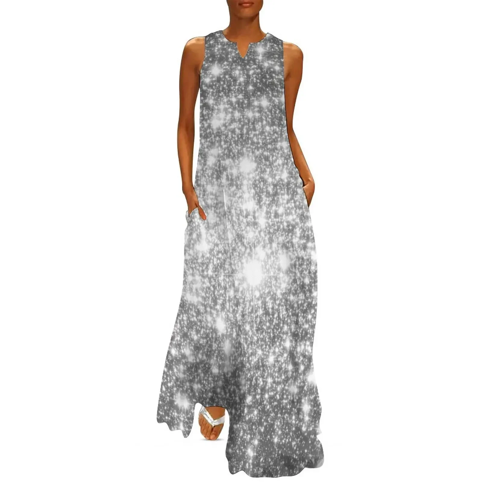 Galaxy Sparkle Stars Silver Gray Long Dress chic and elegant woman dress Woman dresses ceremony dresses Dress
Galaxy Sparkle Stars Silver Gray Long Dress chic and elegant woman dress Woman dresses ceremony dresses Dress