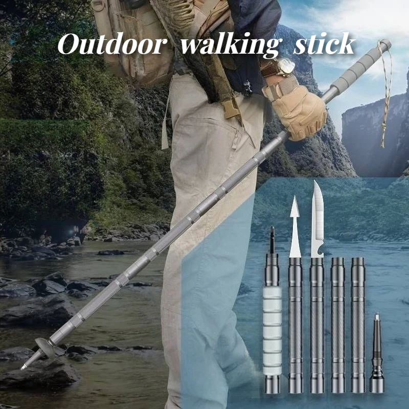 Multi-functional Detachable Walking Stick Outdoor Ultralight Sturdy Metal Climbing Stick Portable Mountain-climbing Tools
Multi-functional Detachable Walking Stick Outdoor Ultralight Sturdy Metal Climbing Stick Portable Mountain-climbing Tools