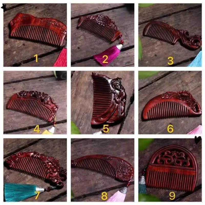 Rhinoceros Horn Red Sandalwood Comb Massage Comb Vintage Mothers Girlfriend's Wife Home Carved Flower Grasping Week Fashion Comb
Rhinoceros Horn Red Sandalwood Comb Massage Comb Vintage Mothers Girlfriend's Wife Home Carved Flower Grasping Week Fashion Comb