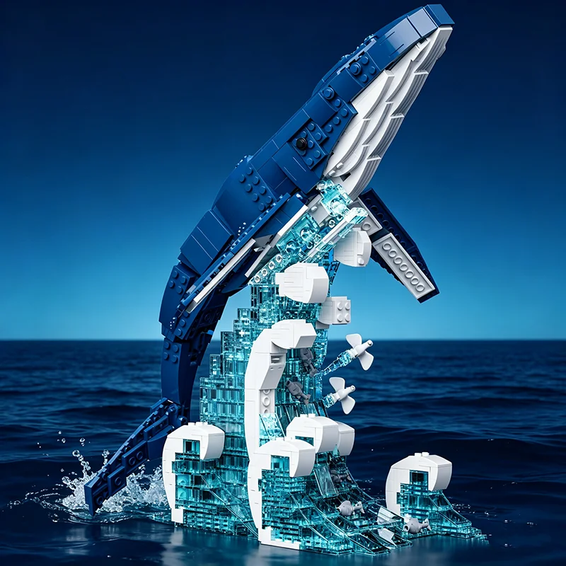 1163PCS Blue Whale Ocean Scene Building Blocks Articulated Wave Base Whale Animal Model Desktop Ornament Educational DIY Toy
1163PCS Blue Whale Ocean Scene Building Blocks Articulated Wave Base Whale Animal Model Desktop Ornament Educational DIY Toy