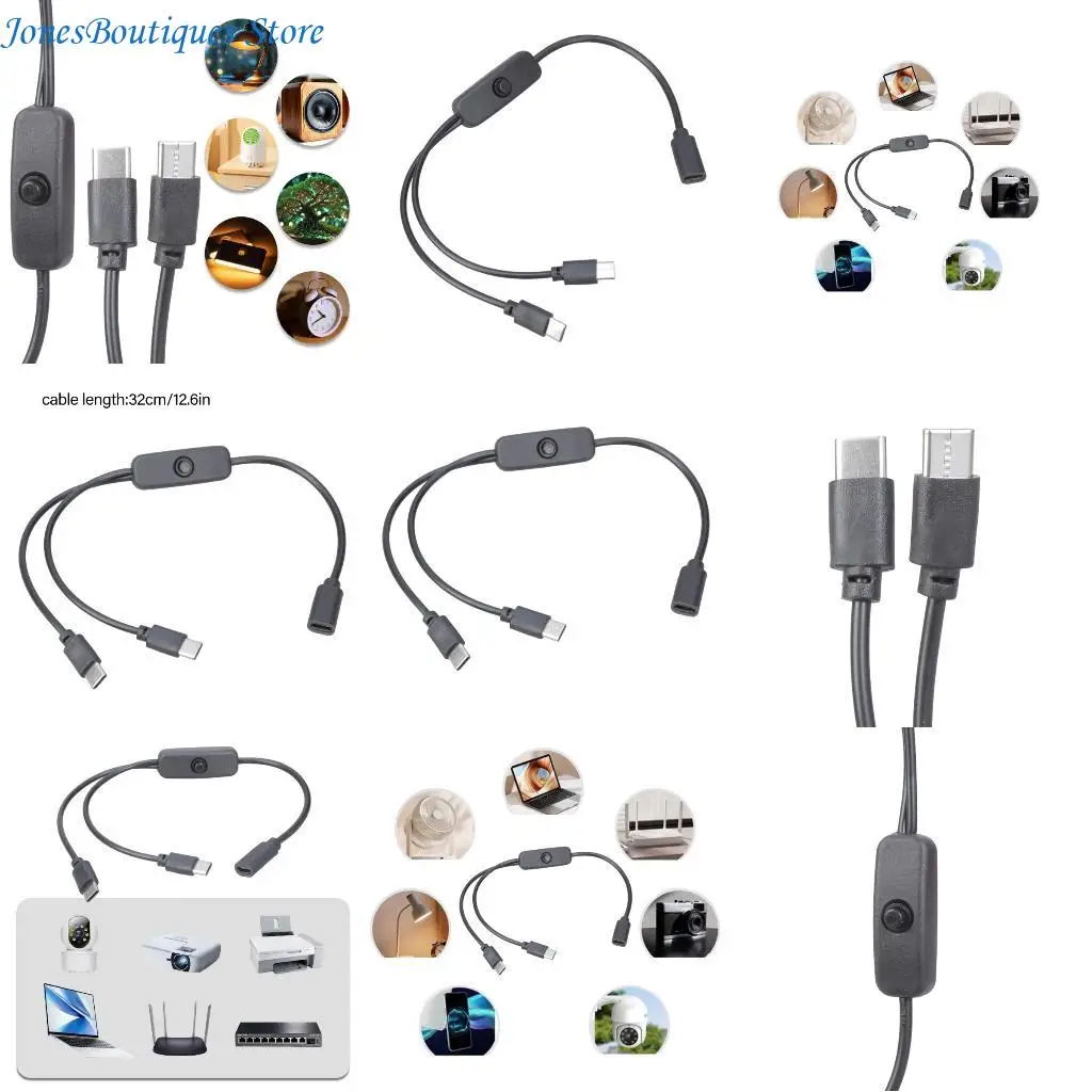 Type C To Double Type C Charging Cable 30cm Low Power for Phones Tablets lamp W8KE
Type C To Double Type C Charging Cable 30cm Low Power for Phones Tablets lamp W8KE