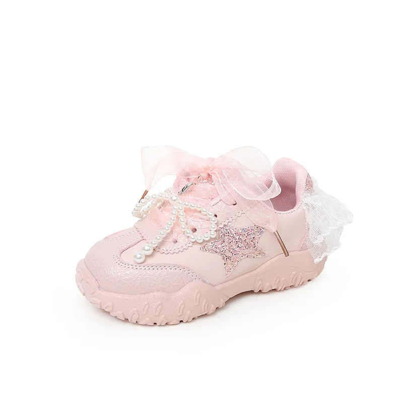 2026 New Kids Princess Sneakers for Girls Solid Color Leather Mesh Bowknot Pearl Waterproof Thick Bottom Casual Shoes
2026 New Kids Princess Sneakers for Girls Solid Color Leather Mesh Bowknot Pearl Waterproof Thick Bottom Casual Shoes