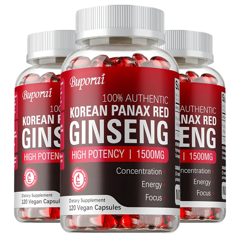 Korean Red Panax Ginseng Capsules - Supports Energy, Strength, Vigor, Performance, Muscle Mass, Non-GMO-Gluten-freeSupplement
Korean Red Panax Ginseng Capsules - Supports Energy, Strength, Vigor, Performance, Muscle Mass, Non-GMO-Gluten-freeSupplement