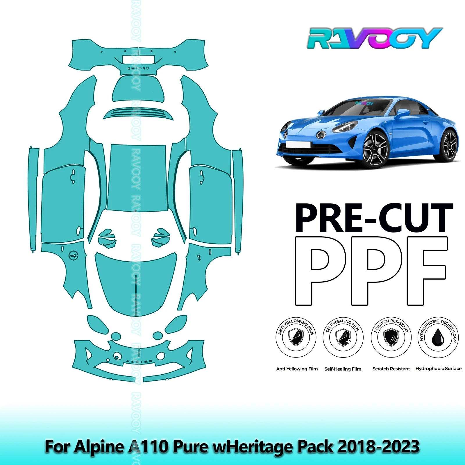 Full Vehicle Clear Bra Precut PPF Paint Protection Film For Alpine A110 Pure wHeritage Pack 2018-2023
Full Vehicle Clear Bra Precut PPF Paint Protection Film For Alpine A110 Pure wHeritage Pack 2018-2023