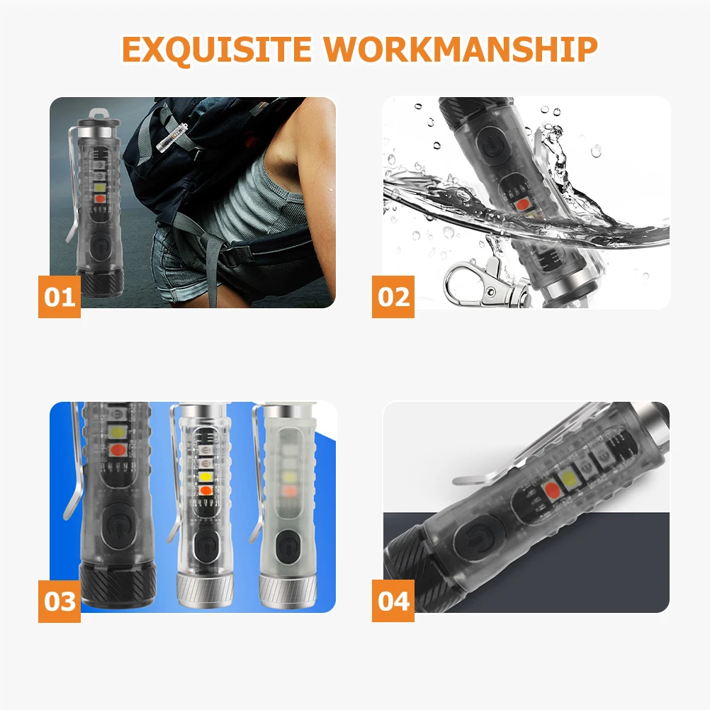 Portable Mini LED Flashlight Keychain Light 11 Modes IPX6 Waterproof Outdoor Camping Work Torch Stainless Steel Rechargeable
Portable Mini LED Flashlight Keychain Light 11 Modes IPX6 Waterproof Outdoor Camping Work Torch Stainless Steel Rechargeable