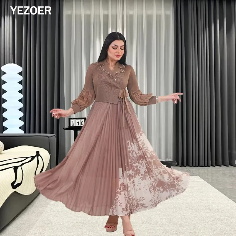 Miyake плиссированный комплект из двух предметов для женщин, весна 2025, новый стиль, платье без рукавов, элегантное длинное платье, куртка-плащ «летучая мышь»
Miyake плиссированный комплект из двух предметов для женщин, весна 2025, новый стиль, платье без рукавов, элегантное длинное платье, куртка-плащ «летучая мышь»