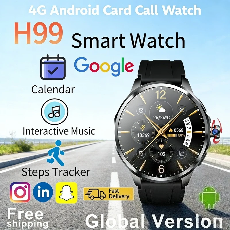 H99 SmartWatch 1,95-дюймовый AMOLED большой экран, вращающаяся на 190 градусов камера, слот для SIM-карты, GPS-позиционирование, мониторинг сердечного ритма, сна
H99 SmartWatch 1,95-дюймовый AMOLED большой экран, вращающаяся на 190 градусов камера, слот для SIM-карты, GPS-позиционирование, мониторинг сердечного ритма, сна
