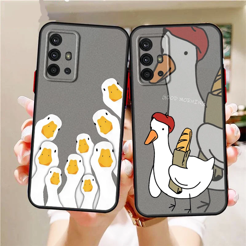 Cartoon Duck Cute Fashionable Frosted Translucent For Samsung A53 A52 A33 A32 A51 A71 A21S A13 A73 A50 A22 A12 5G Funda
Cartoon Duck Cute Fashionable Frosted Translucent For Samsung A53 A52 A33 A32 A51 A71 A21S A13 A73 A50 A22 A12 5G Funda