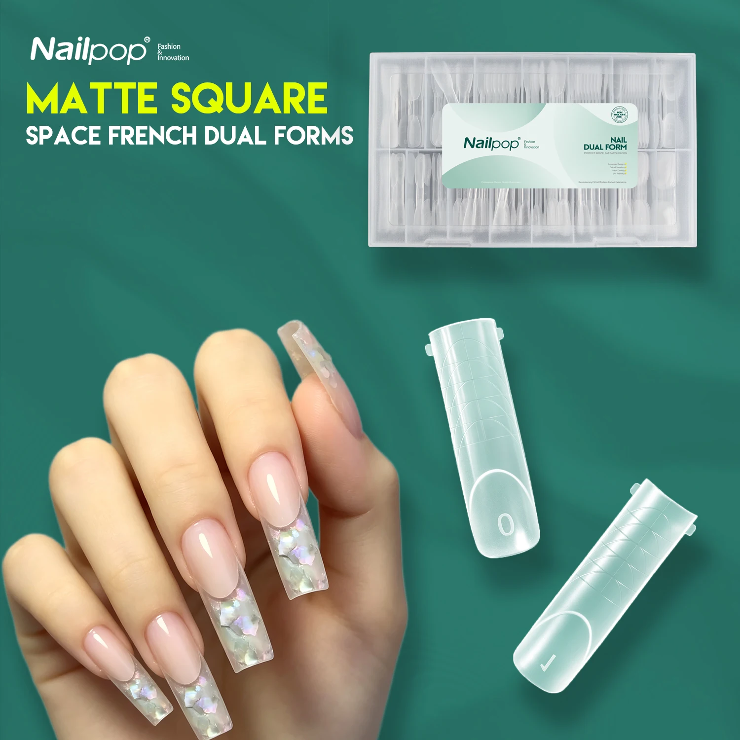 Nailpop Matte Space French Dual Forms 14 Sizes Clear Easy Position Line No Buffing Polygel Nail Extension Molds Salon DIY 140pcs
Nailpop Matte Space French Dual Forms 14 Sizes Clear Easy Position Line No Buffing Polygel Nail Extension Molds Salon DIY 140pcs