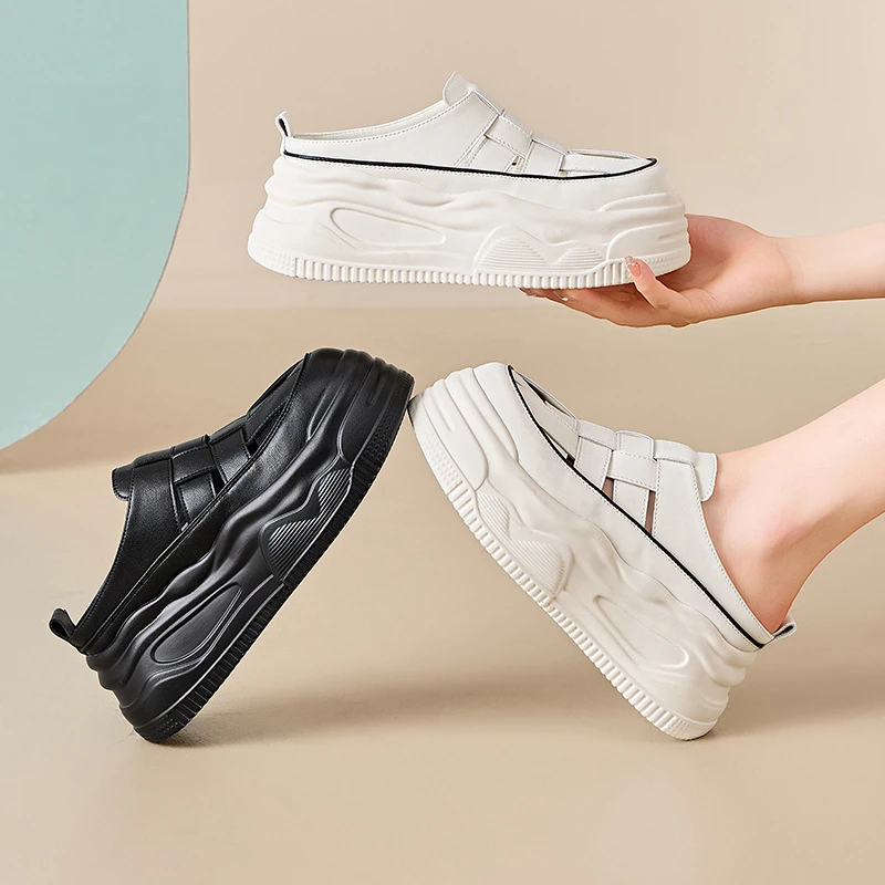 Womens Height Increasing Mule New Summer Outdoor Slip On Toe Covered Fashion Sandals Platform Thick Sole Casual Lazy Shoes 2026
Womens Height Increasing Mule New Summer Outdoor Slip On Toe Covered Fashion Sandals Platform Thick Sole Casual Lazy Shoes 2026