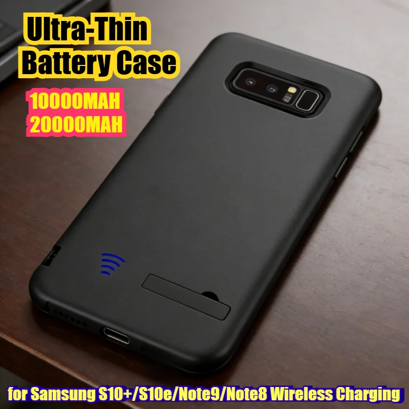 Ультратонкий чехол-аккумулятор 20000 мАч для Samsung S10+/S10e/Note9/Note8 с беспроводной зарядкой и портативным резервным питанием
Ультратонкий чехол-аккумулятор 20000 мАч для Samsung S10+/S10e/Note9/Note8 с беспроводной зарядкой и портативным резервным питанием