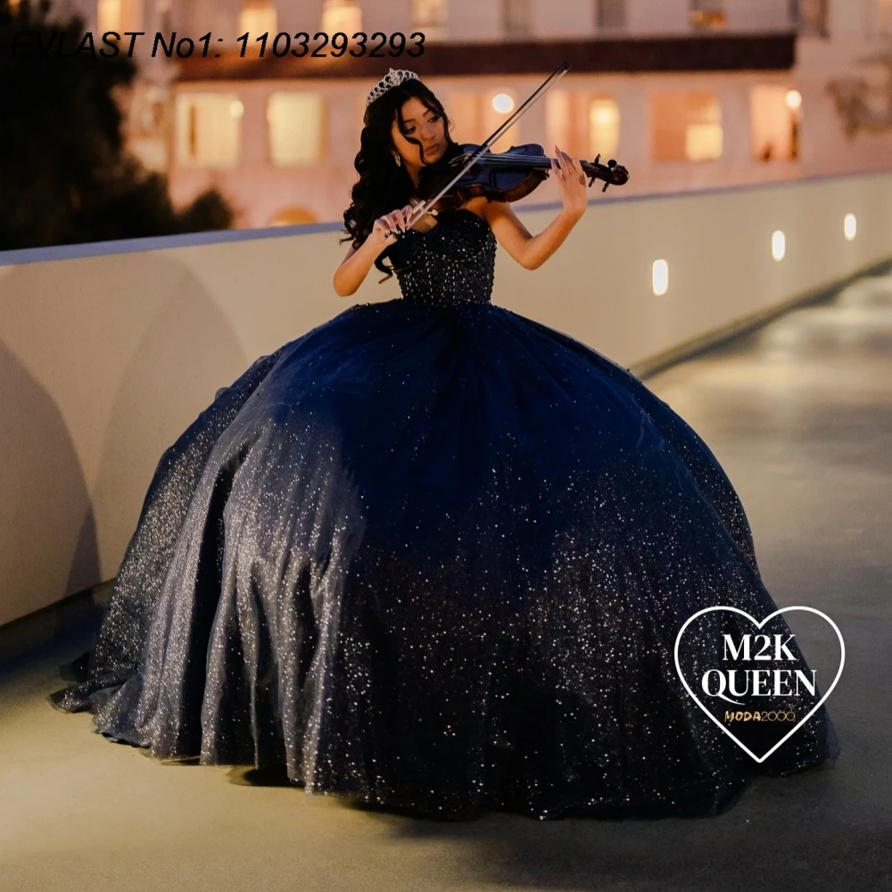 EVLAST Customized 2025 Navy Blue Ball Gown Quinceanera Dress Glitter Applique Beading Corset Sweet 16 Vestidos De 15 Anos E1Q603
EVLAST Customized 2025 Navy Blue Ball Gown Quinceanera Dress Glitter Applique Beading Corset Sweet 16 Vestidos De 15 Anos E1Q603