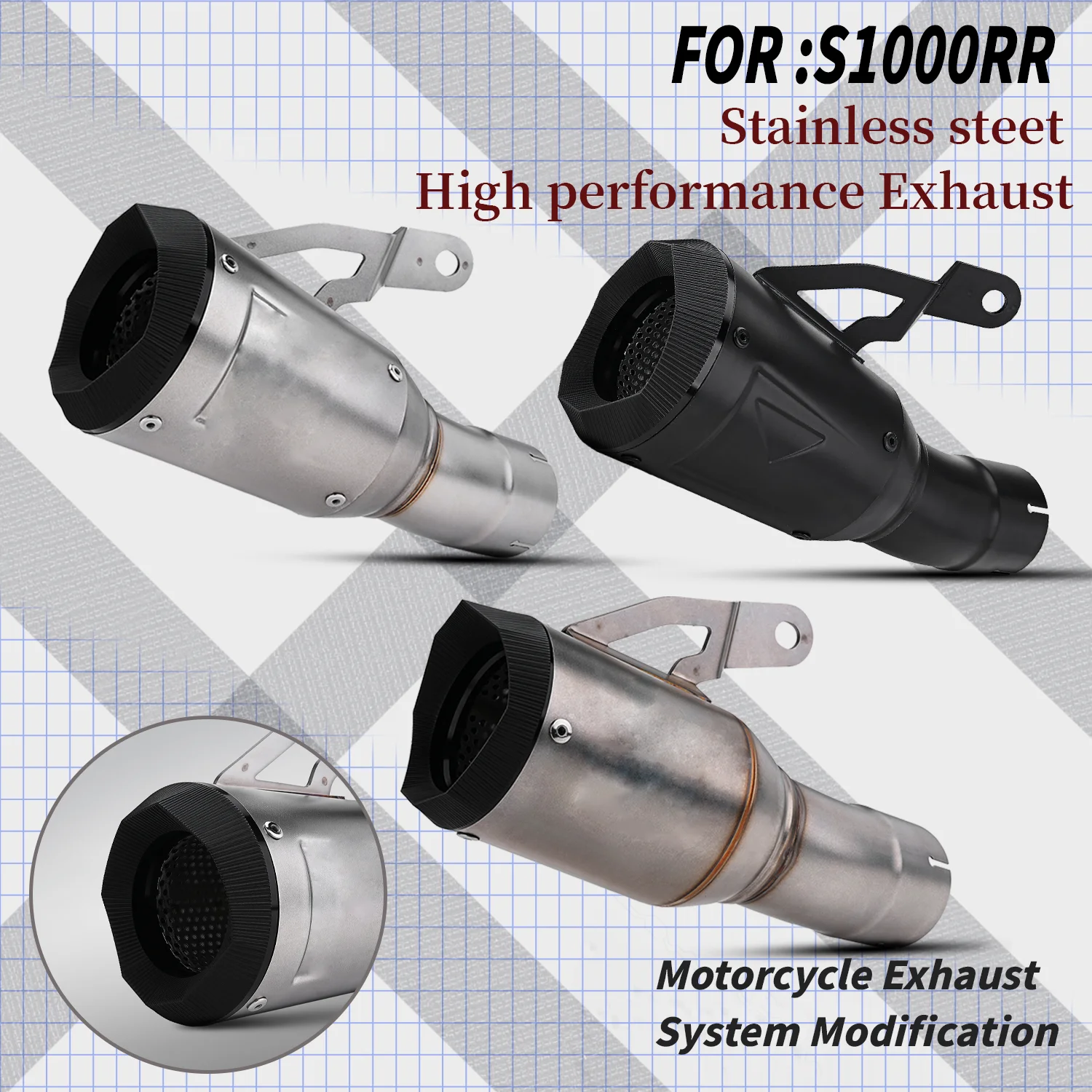 S1000RR Motorcycle modification exhaust stainless steel Moto muffler Austin Muffler For BMW S1000RR s1000rr 2019-2024
S1000RR Motorcycle modification exhaust stainless steel Moto muffler Austin Muffler For BMW S1000RR s1000rr 2019-2024