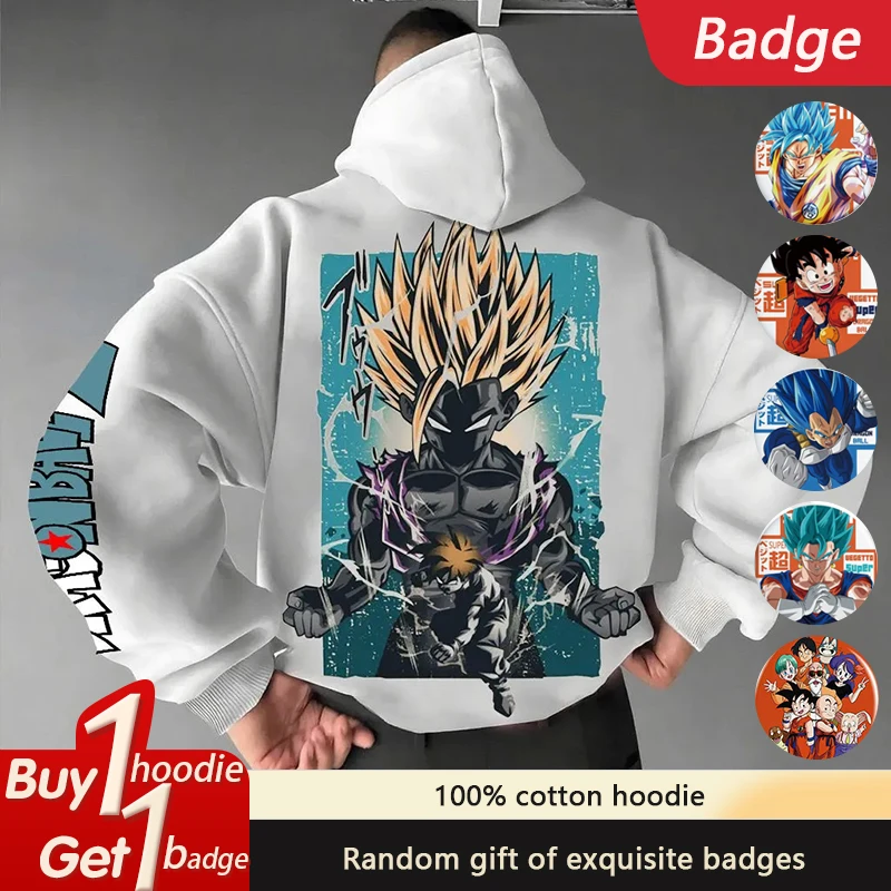 Latest Dragon Ball GOKU Vegeta Loose Hoodie Japanese Anime Peripheral Autumn Men's and Women's Cotton Sports Sweater Top
Latest Dragon Ball GOKU Vegeta Loose Hoodie Japanese Anime Peripheral Autumn Men's and Women's Cotton Sports Sweater Top