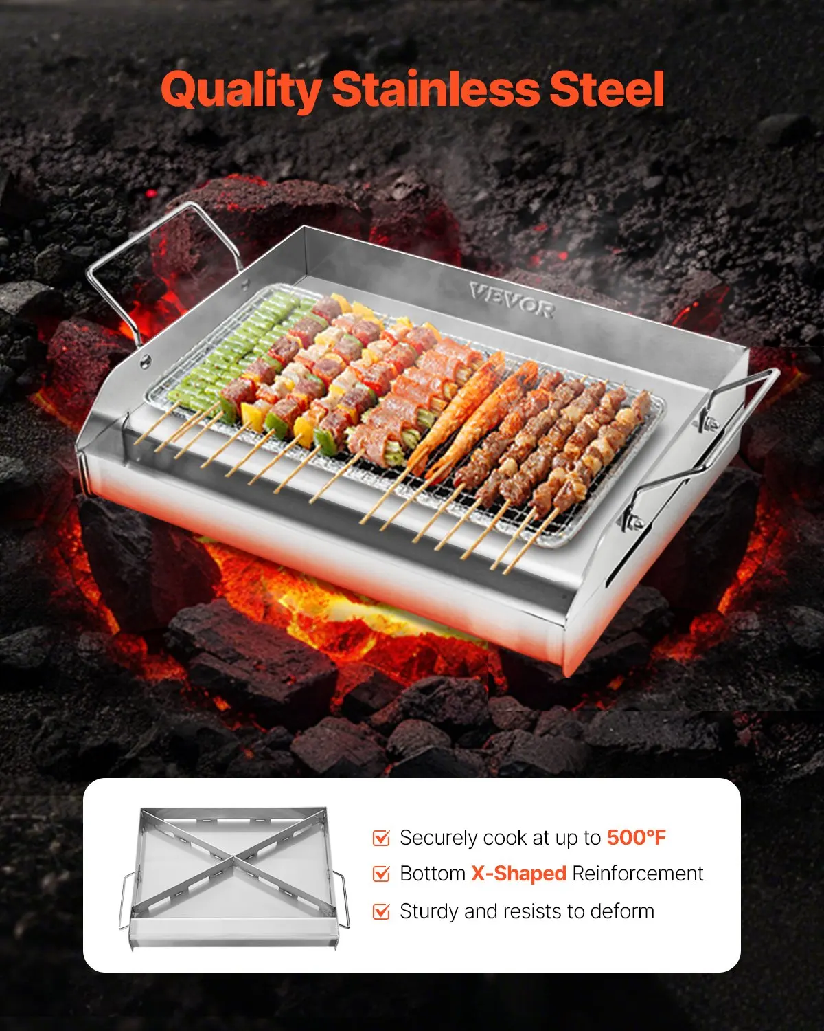 17x13 In Flat Top Griddle Stainless Steel Universal BBQ Grill Pan Cookware
17x13 In Flat Top Griddle Stainless Steel Universal BBQ Grill Pan Cookware