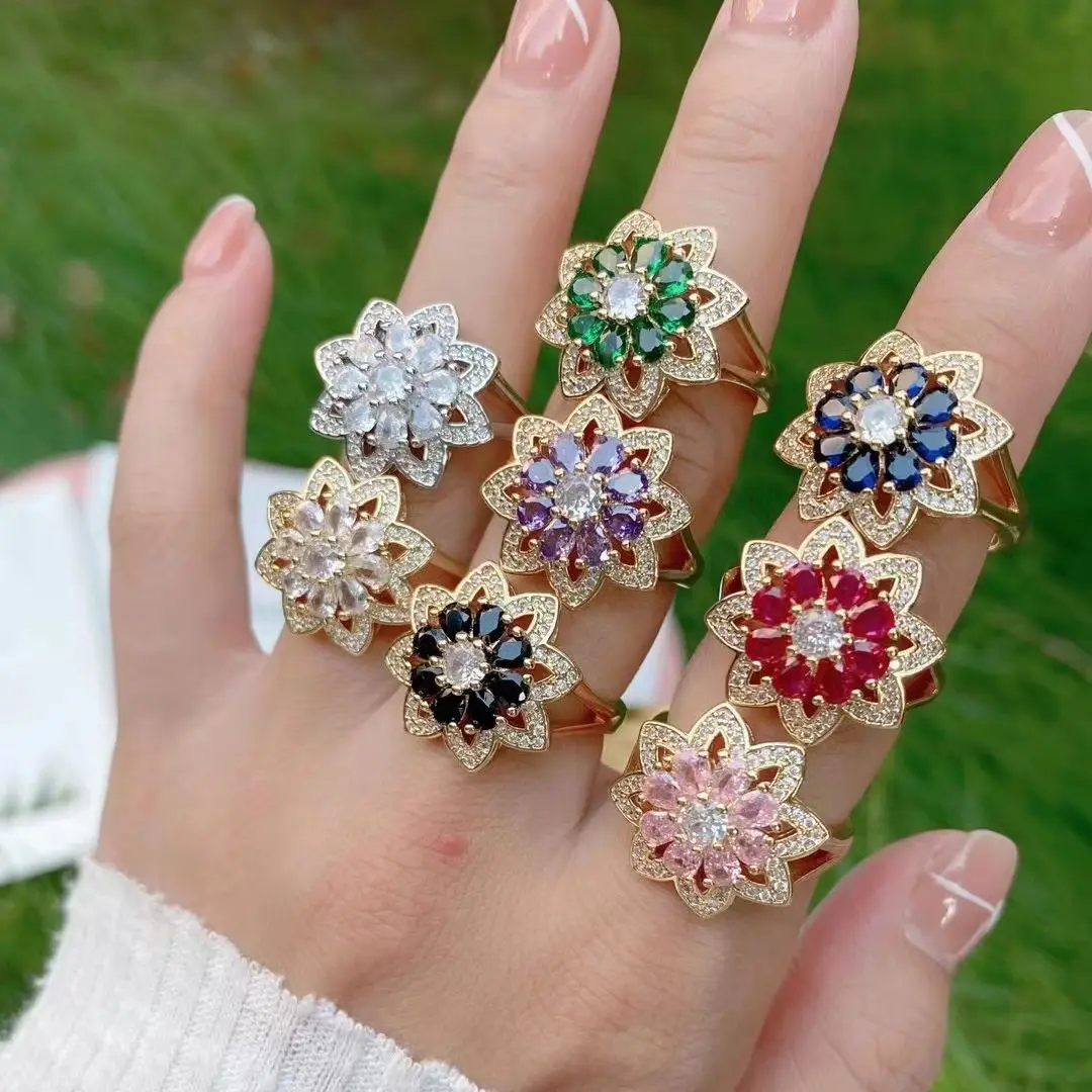 5PCS, Flower Ring For Women Zircon Ring Vintage Crystal Rings Wedding Engagement Jewelry Gift Bijoux Femme
5PCS, Flower Ring For Women Zircon Ring Vintage Crystal Rings Wedding Engagement Jewelry Gift Bijoux Femme
