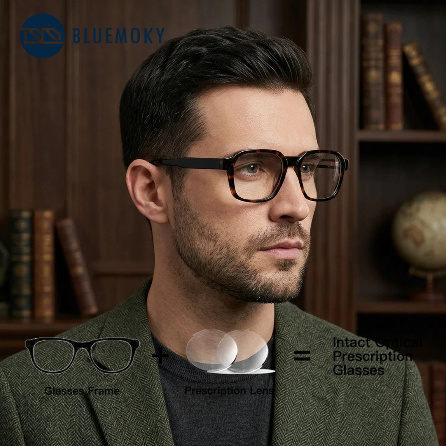 BLUEMOKY Man Optical Frames with Prescription 143mm Width Rectangle Acetate Photochromic Anti Blue Light Glasses
BLUEMOKY Man Optical Frames with Prescription 143mm Width Rectangle Acetate Photochromic Anti Blue Light Glasses