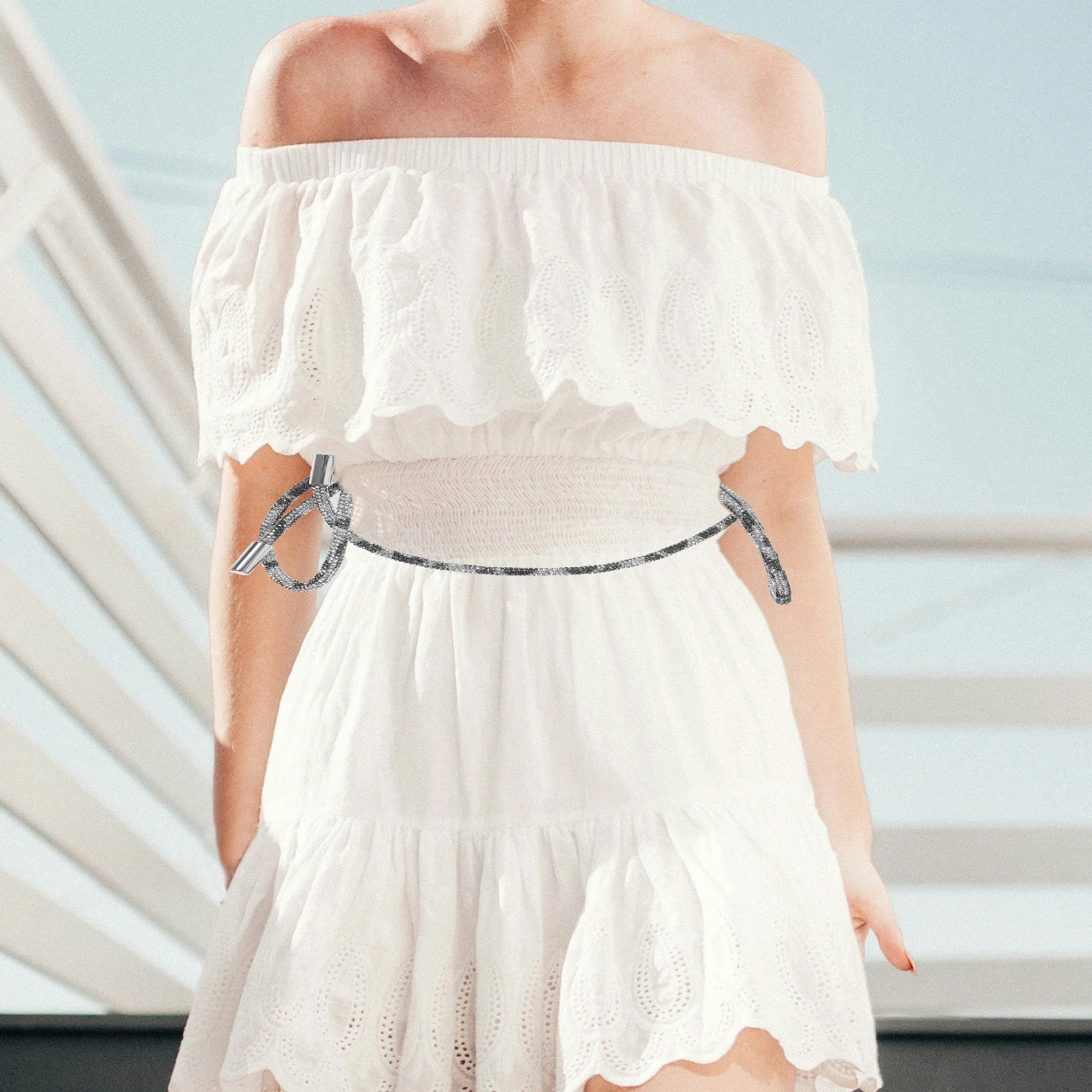 Rhinestone Rope Bling Waist Strap Glitter Shiny Drawstring Clothes Decoration Rhinestone Rope for Dresses Pants
Rhinestone Rope Bling Waist Strap Glitter Shiny Drawstring Clothes Decoration Rhinestone Rope for Dresses Pants