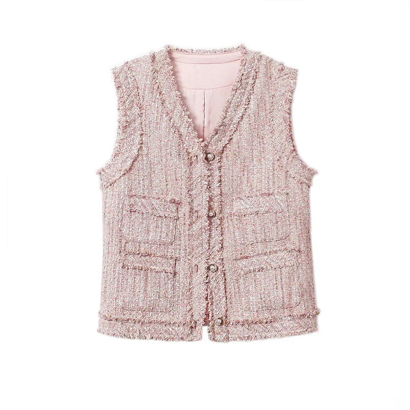 New High definition pink floral loose V-neck tassel vest big size
New High definition pink floral loose V-neck tassel vest big size