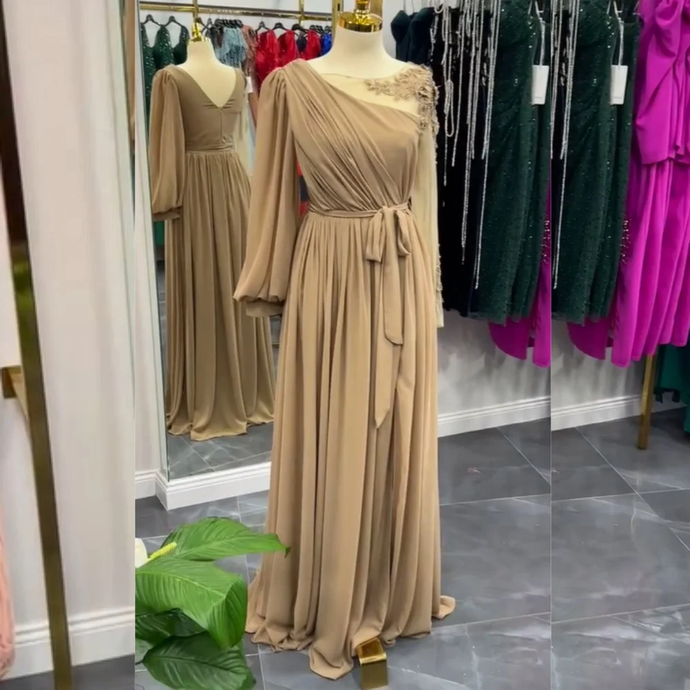 Customized Chiffon Pleat Sash A-lineO-Neck Long Dresses Bespoke Occasion Homecoming Casual Simple Sizes Available
Customized Chiffon Pleat Sash A-lineO-Neck Long Dresses Bespoke Occasion Homecoming Casual Simple Sizes Available