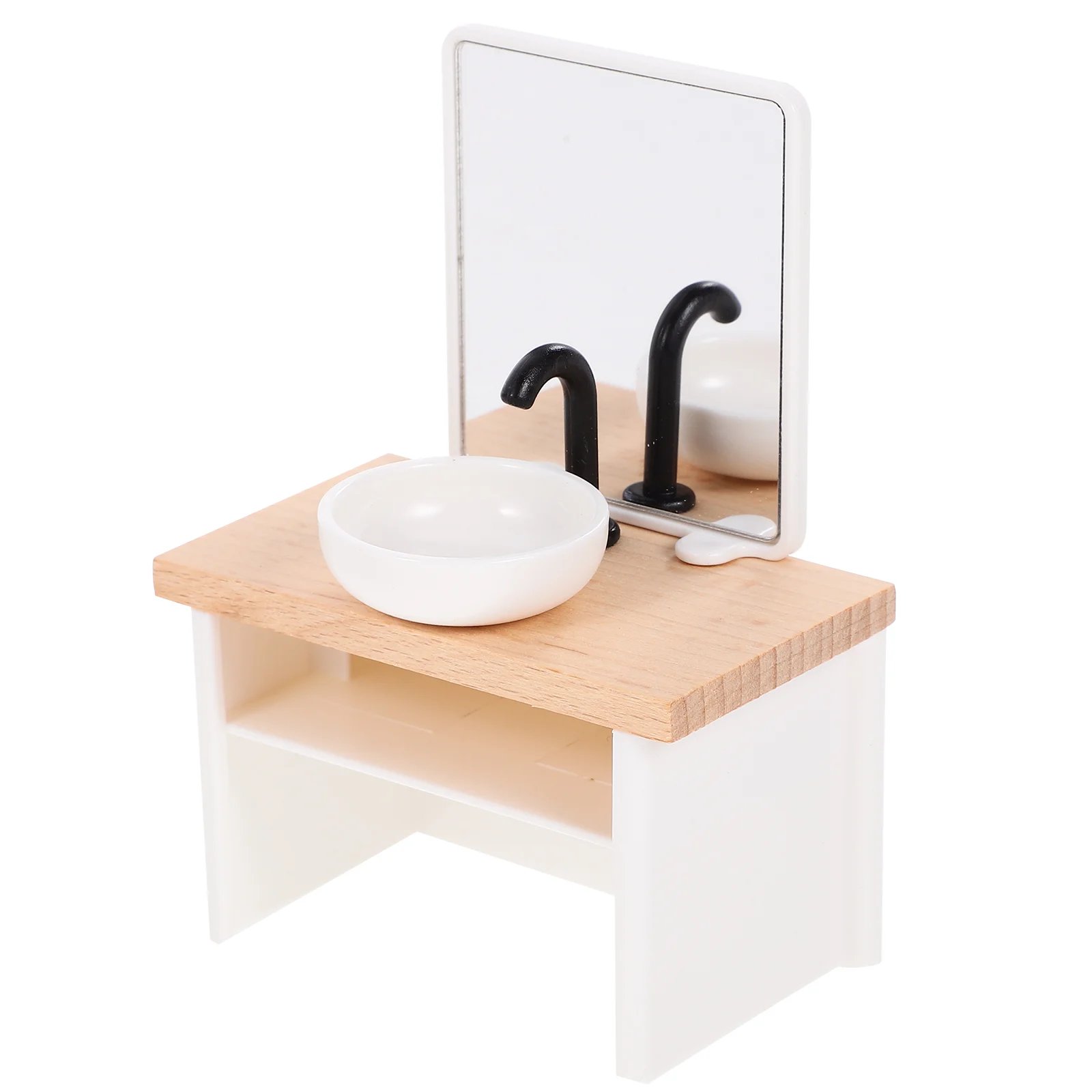 Miniatures Mini Washroom Furniture nament Realistic House Wood Bathroom Sink Decorations Miniature Washing Basin
Miniatures Mini Washroom Furniture nament Realistic House Wood Bathroom Sink Decorations Miniature Washing Basin