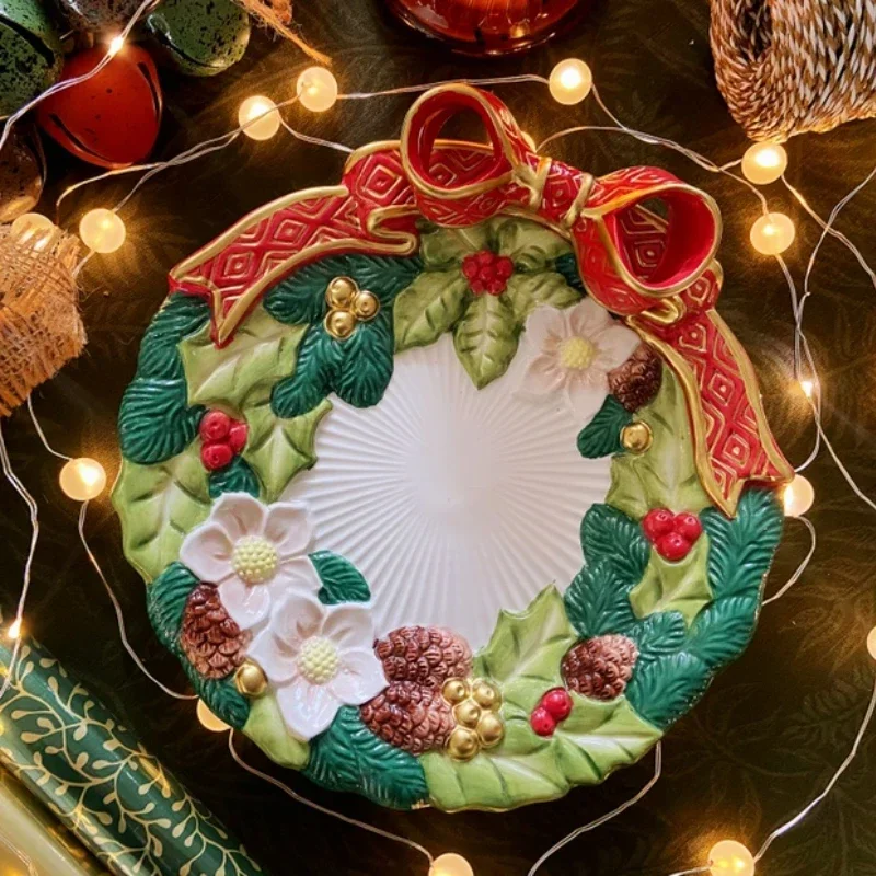 Handmade American Bow-Tied Candy Plates, Wedding Cake Plates, Pine Cone Christmas Decor, Ceramic Wreath Hanging Plates
Handmade American Bow-Tied Candy Plates, Wedding Cake Plates, Pine Cone Christmas Decor, Ceramic Wreath Hanging Plates