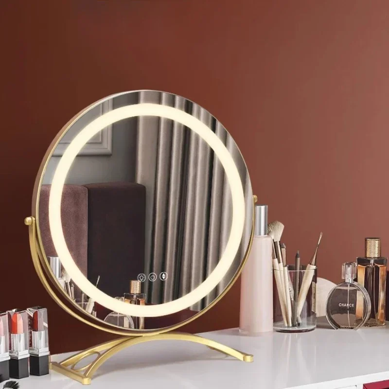 Modern Luxury Makeup Mirror Desk Bedroom Light Creative Desk Mirror Minimalist Round Big Espelho Com Led Home Decorating Items
Modern Luxury Makeup Mirror Desk Bedroom Light Creative Desk Mirror Minimalist Round Big Espelho Com Led Home Decorating Items