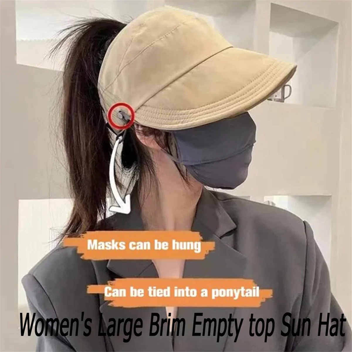 Women'S Large Brim Empty Top Sun Hat, Outdoor UV Protection Widened Brim Hollow Top Sun Hat for Women,White & KhakiHUG
Women'S Large Brim Empty Top Sun Hat, Outdoor UV Protection Widened Brim Hollow Top Sun Hat for Women,White & KhakiHUG