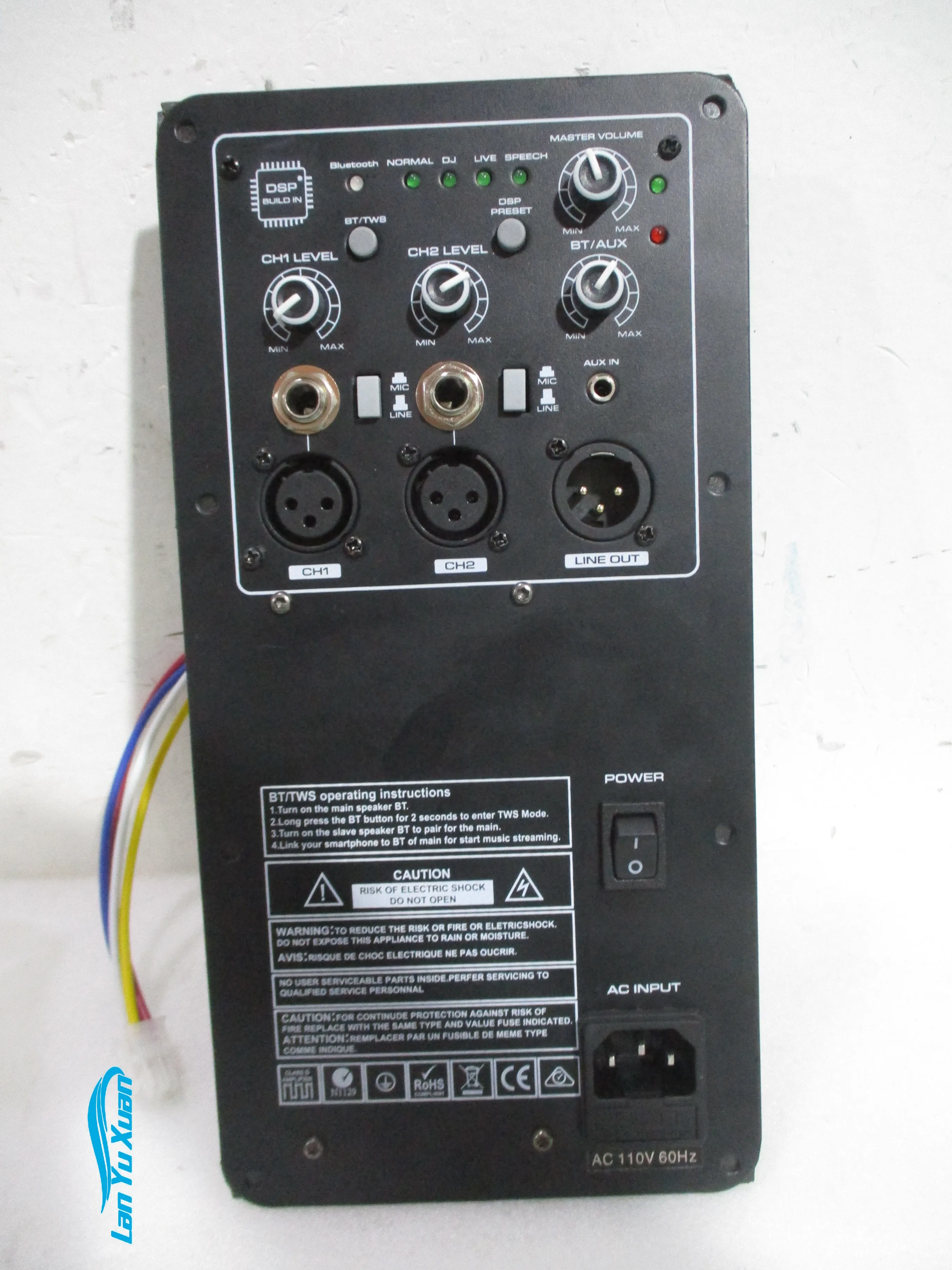 DF- 800W DSP Active Class D Power Amplifier 2 Way BT TWS Module Audio Board for Professional PA Speakers
DF- 800W DSP Active Class D Power Amplifier 2 Way BT TWS Module Audio Board for Professional PA Speakers