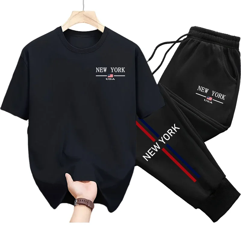 2025 New Trend Men's Tracksuit O-neck Cotton T-shirt Sweatpants Spring Summer Daily Casual Sport Outfit Urban Fashion Sportswear
2025 New Trend Men's Tracksuit O-neck Cotton T-shirt Sweatpants Spring Summer Daily Casual Sport Outfit Urban Fashion Sportswear