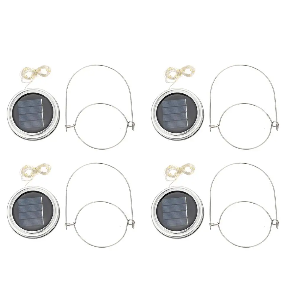 2M 20LED Solar String Lights Warm White 4Pcs Jar Lids Stainless Steel Decorative Patio Garden Balcony LED Lamp Kit
2M 20LED Solar String Lights Warm White 4Pcs Jar Lids Stainless Steel Decorative Patio Garden Balcony LED Lamp Kit